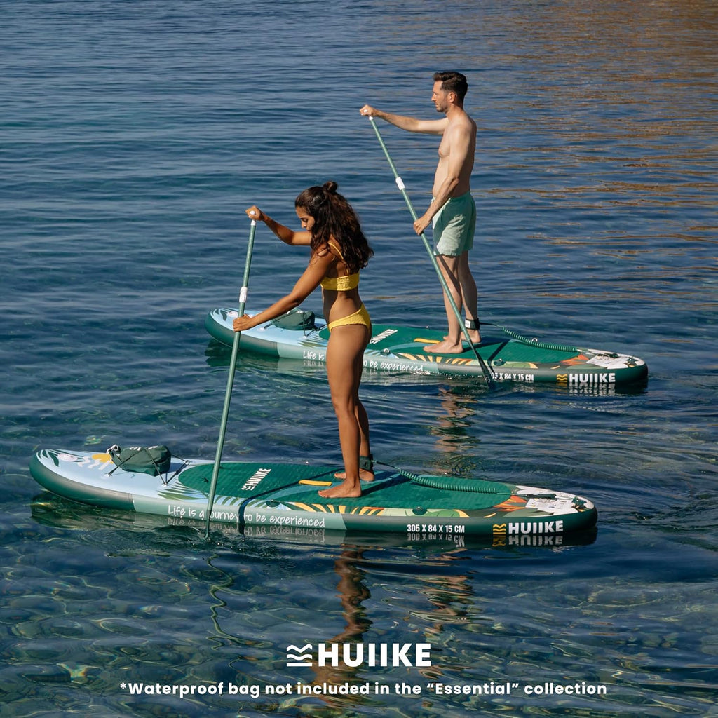 HUIIKE Inflatable Paddle Board for Adults with Accessories Included, Oar, Fins, Pump. Stand Up Paddleboard Great Stability and Resistance. 10' x 33' x 5.9', Maximum Load 286 lb