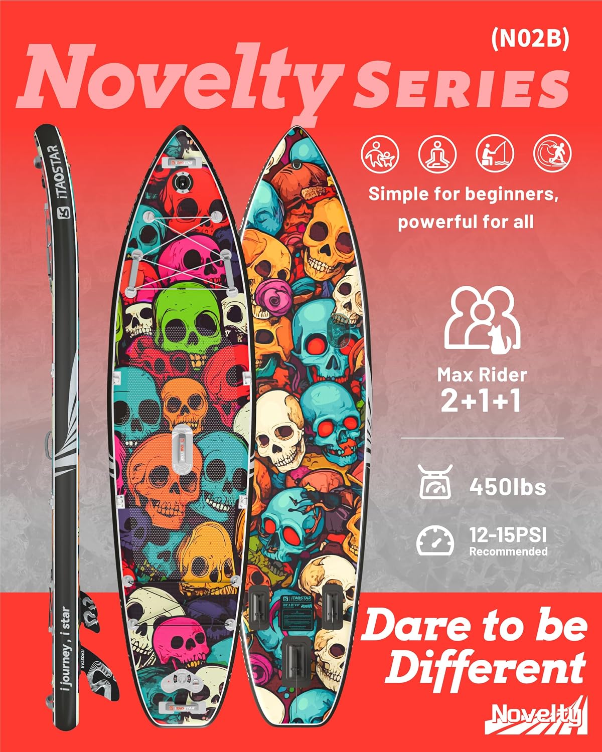 iTAOSTAR Novelty 11'6' x 35' Extra Wide SUP for Enhanced Stability - Inflatable Stand Up Paddle Board - Premium Paddle Board Kit for Adults & Youth - All Skill Levels - Includes SUP Accessories
