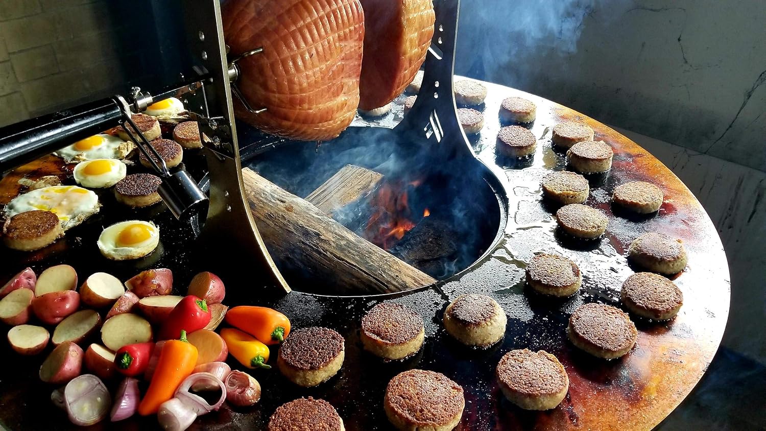 ARTEFLAME Charcoal BBQ Grill, Griddle, and Fire Pit Bundle | Gourmet Outdoor Cooking Essentials | Steakhouse Searing Set (40' Low Euro Base with 2 Grilling Accessories) MADE IN USA