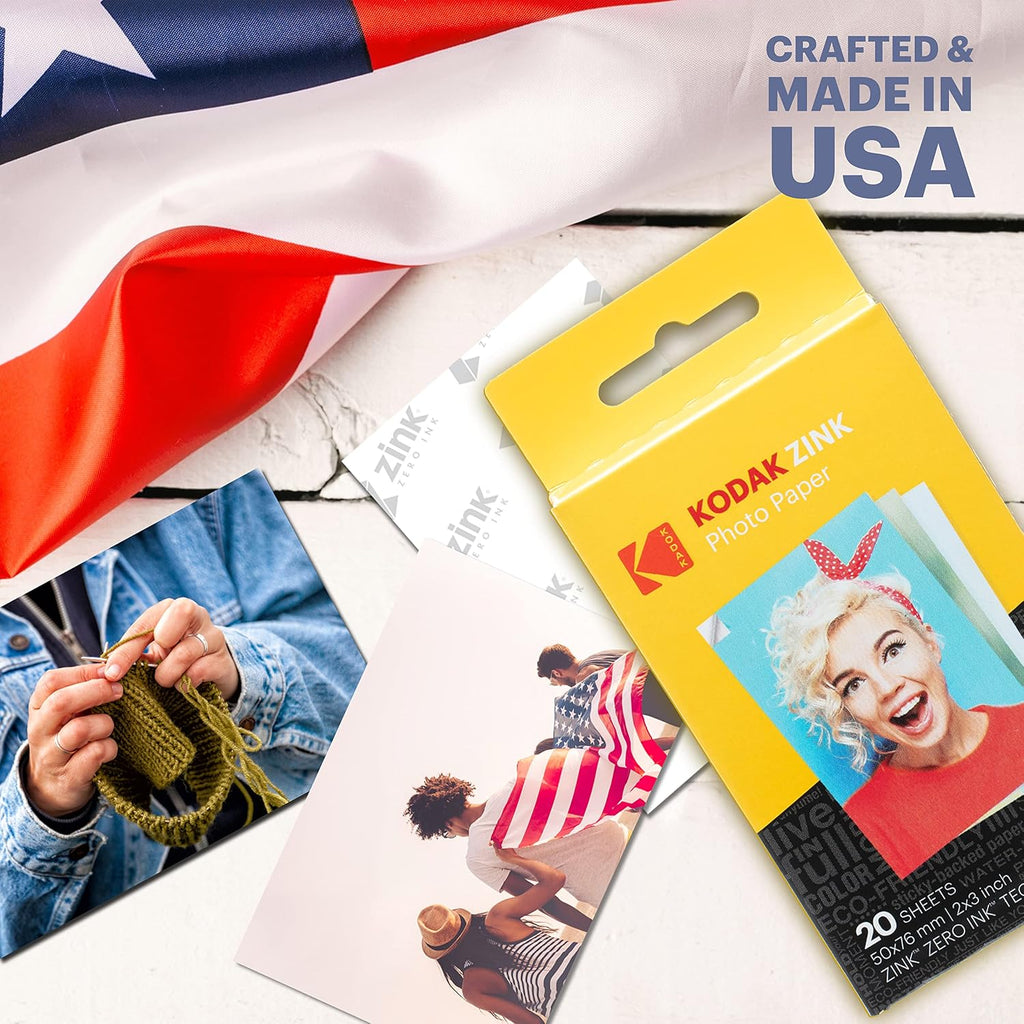 Kodak x Barbie Printomatic Full-Color Instant Print Digital Camera Barbie Gift Bundle (Iconic Style)+ Barbie Camera Case, Photo Album, Sticker & Hanging Frames, 50 Stickers + Zink Paper (20 Sheets)
