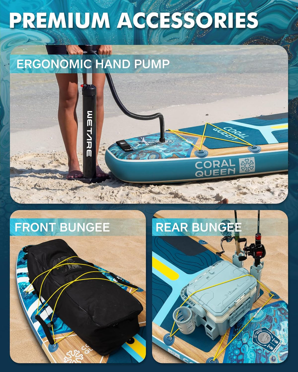 11'6'x35' Inflatable Paddle Board, 450lbs Extra Wide Stand Up Sup Board for Adults, Blow Up Paddleboard Kayak Non-Slip Stable Deck Boat for Yoga Fishing Surf