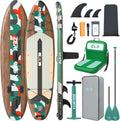 ZLX Inflatable Stand Up Paddle Board, 10'6' SUP Non-Slip Stable Deck Pad, Unique Center Fin, Premium Accessories, Paddleboard for Adults, Beginners, All Skill Levels