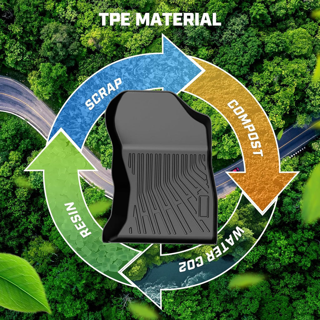 Mixsuper Forester Floor mats-Floor Mat & Cargo Liner for Subaru Forester 2019-2024,All Weather TPE Rubber Floor Liners Protection for Forester Accessories,Full Set Anti-Slip Car Mats,Black
