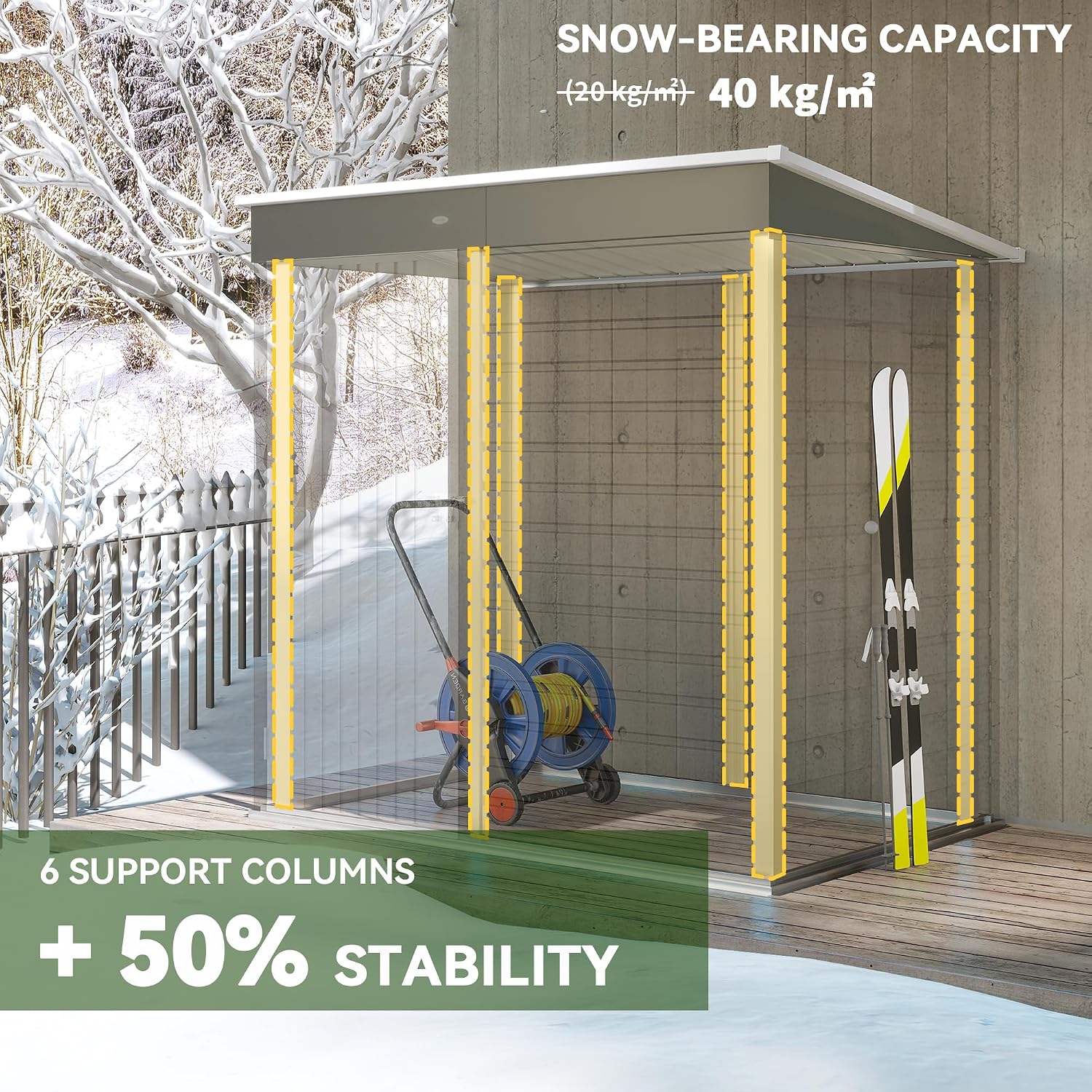 Outsunny 6' x 4' Outdoor Storage Shed, Easy to Assemble, Metal Garden Tool Shed with Lockable Door and Gloves for Backyard Garden Patio Lawn, Light Gray