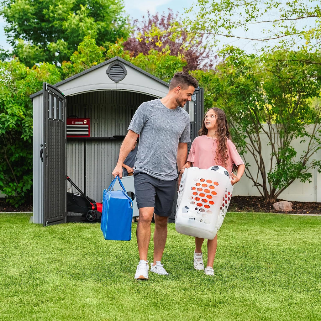 Lifetime Outdoor Storage Shed, 8 x 5 Foot, Gray