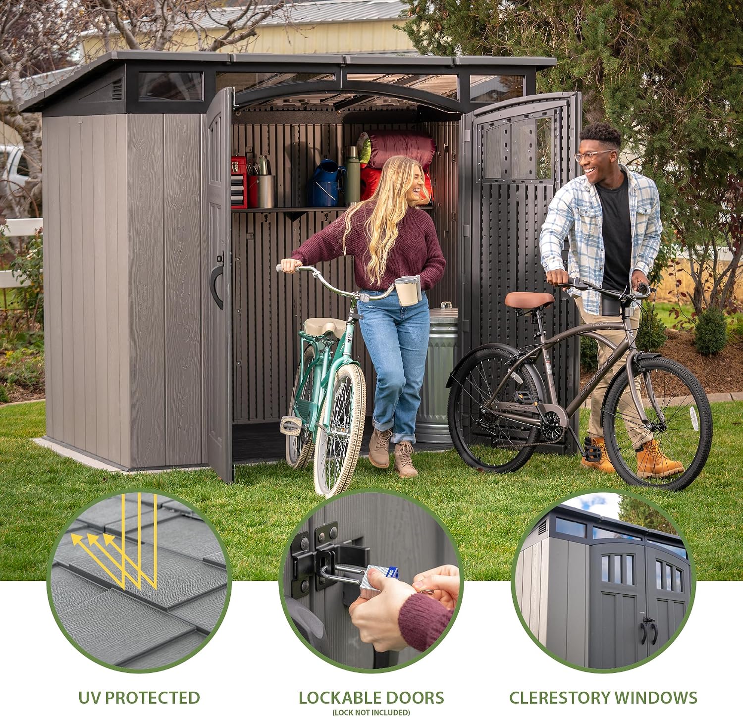LIFETIME 8 x 5 Ft. Modern Outdoor Storage Shed