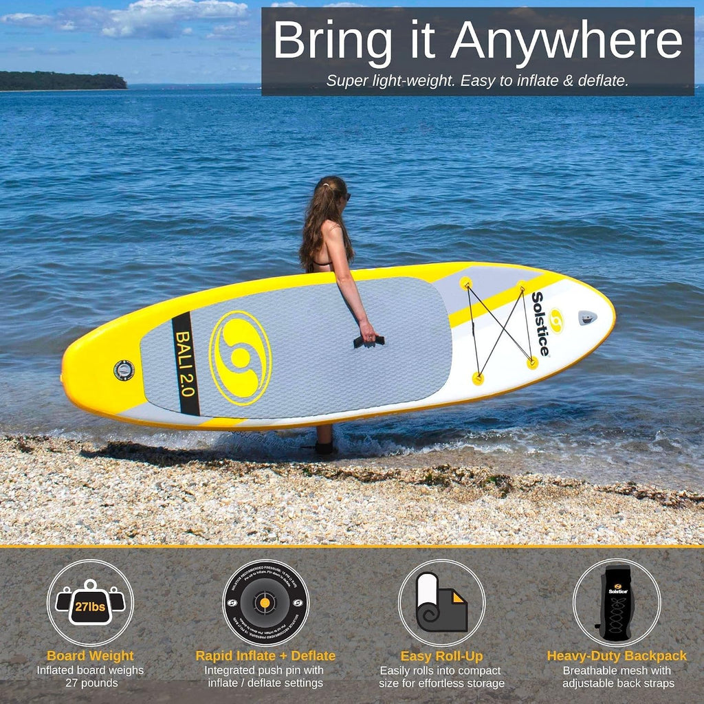 Solstice Watersports Bali 2.0 Inflatable Stand-Up Paddle Board Kit (10'6 x 32'' x 5'')