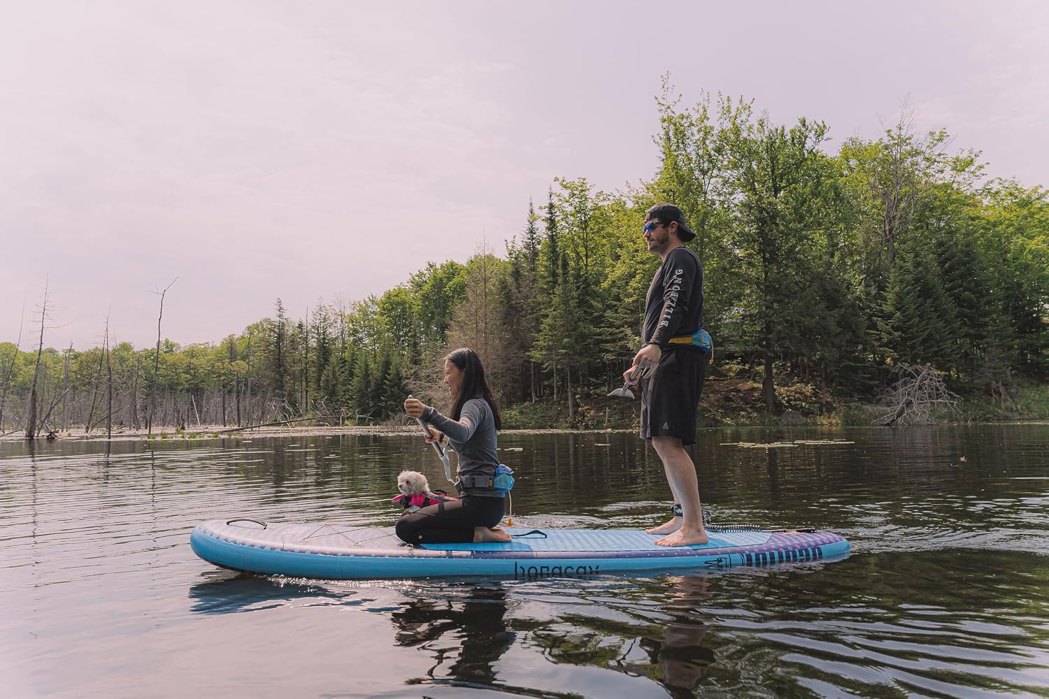 Pelican Boracay Premium Inflatable Stand Up Paddle Board - 3 Pieces SUP Paddle - Accessories, Leash, Hand Pump & Carry Bag - 10 ft