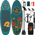 Retrospec Weekender Crew Inflatable Paddle Board - 12ft & 15ft XL Multi-Person iSUP with 400 & 1050lb Capacity & No-Slip Deck - Includes 2 Paddles & Accessories