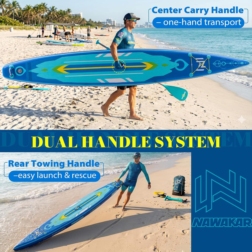 FunWater Inflatable Stand Up Paddle Board 10'6'/11'/11'6' Paddle Board for Adults & Youth, Paddleboards Inflatable with Premium SUP Accessories, Wide Stable, Non-Slip Comfort Deck
