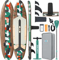 ZLX Inflatable Stand Up Paddle Board, 10'6' SUP Non-Slip Stable Deck Pad, Unique Center Fin, Premium Accessories, Paddleboard for Adults, Beginners, All Skill Levels