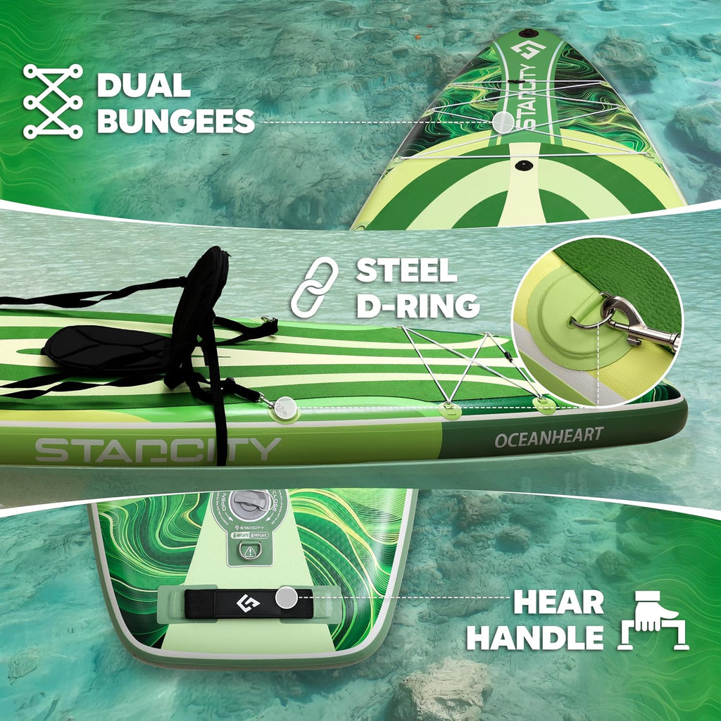 Starcity 11'6'*34'*6' Stand Up Paddle Board,Inflatable Paddle Boards for Adults w/a Simple and Non Slip Design, Moderate Length and Easy Operation, Suitable for Adults.