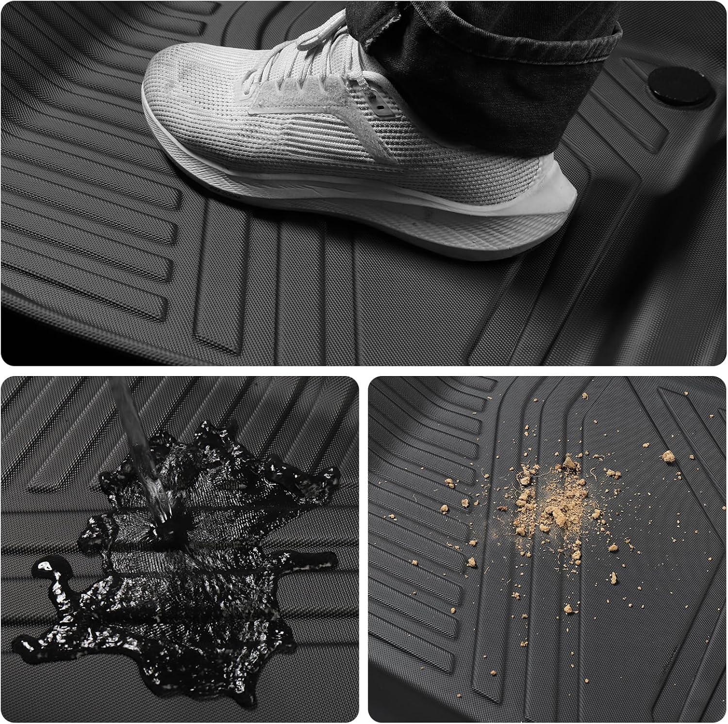 SMABEE Floor Mats & Cargo Liner for Hyundai Sonata 2020-2026 / Kia K5 (Only Fit FWD Models) 2021-2025 All Weather TPE Floor Liners Car Accessories Interior Black