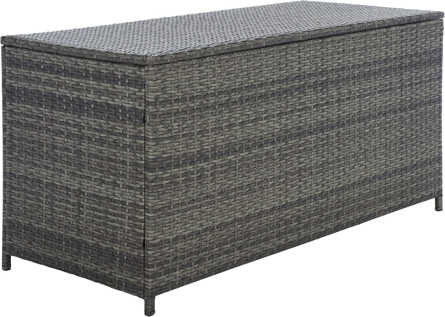 SAFAVIEH Outdoor Collection Oliveira Grey/White Cushion Box