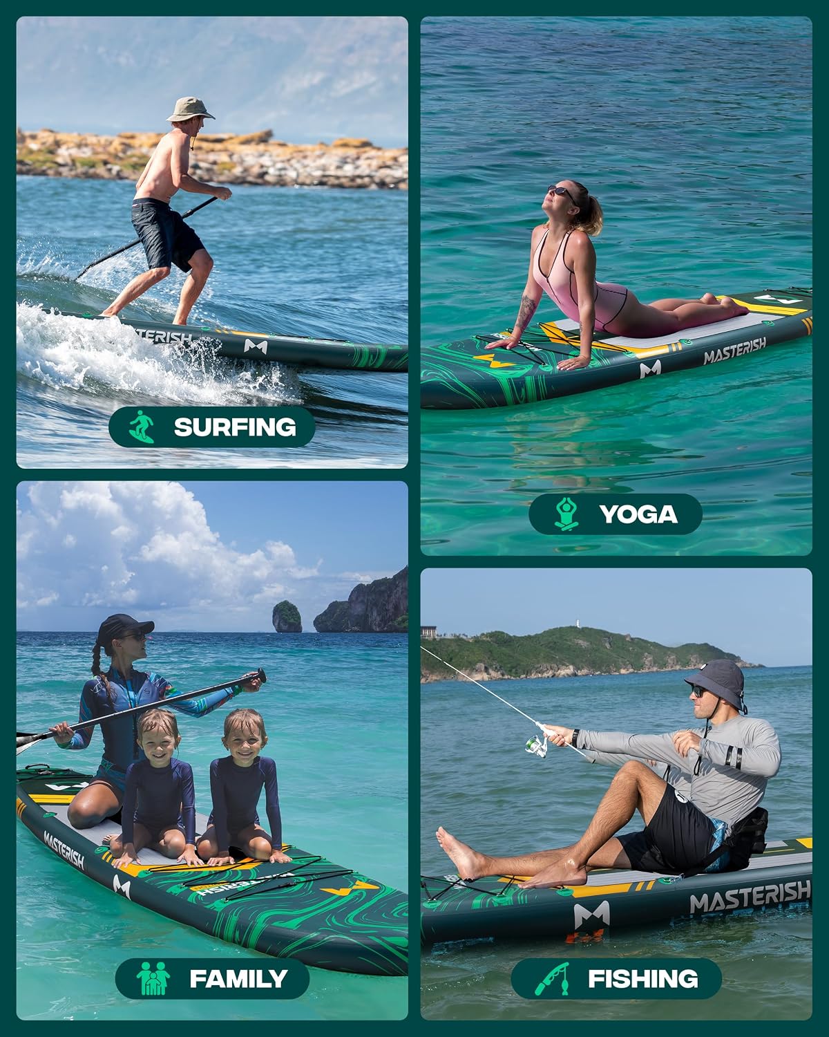 Extra Wide Inflatable Paddle Board 11'6 x 35'' x 6'', 450 LB High Weight Capacity SUP, Wide Stable Stand Up Paddle Board for Heavy People, Family & 2/3 Person, XL All-Around Paddleboard