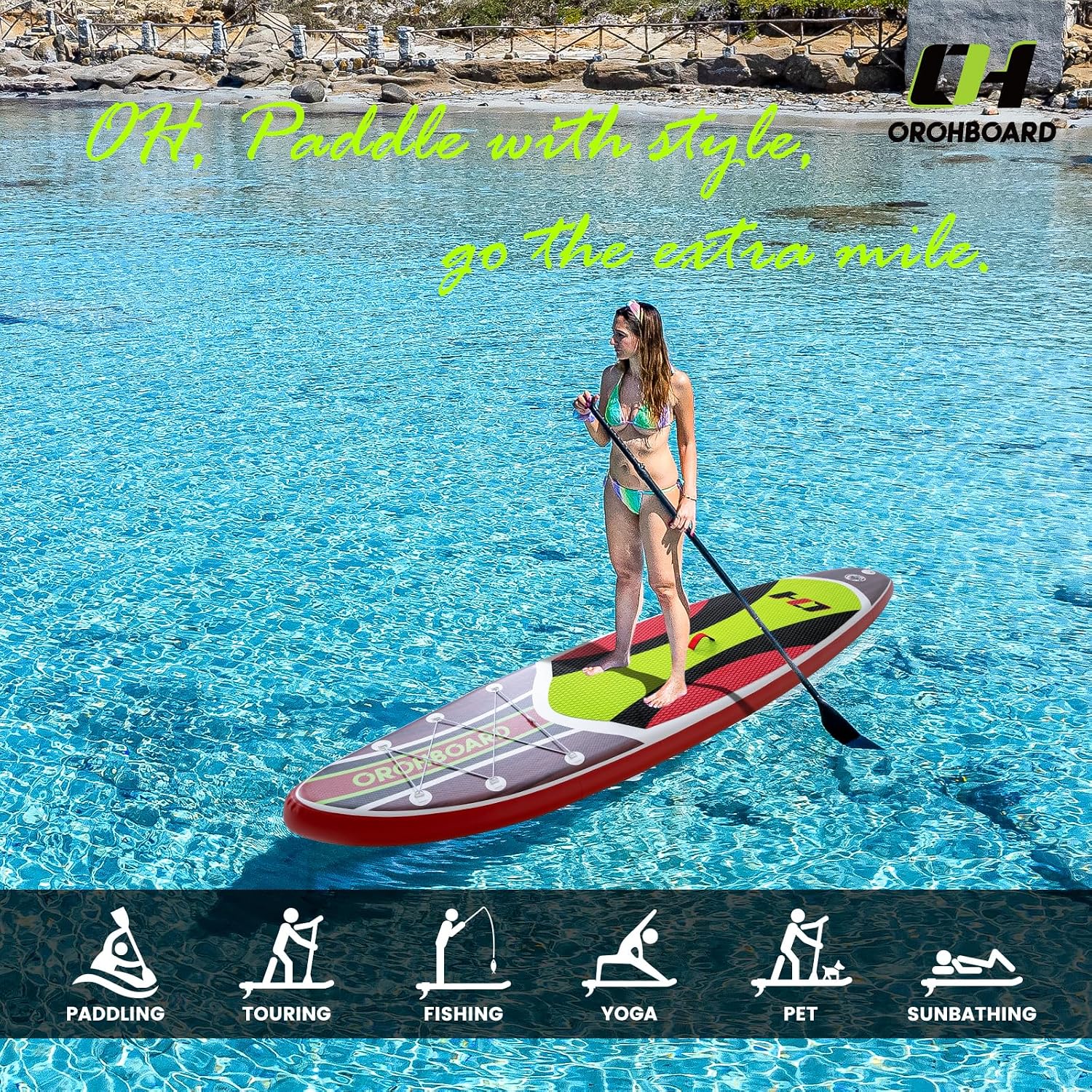 Inflatable Paddle Board 11'6/10'6 Paddle Board - All-Around SUP Board for Adults & Beginners, Stand Up Paddle Board with Complete Accessory Kit for Lake, River, Ocean