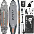 11'6x35'' Extra Wide Inflatable Paddle Board, 450lb Capacity Stand Up Paddle Board for Adults (x3), Stable Inflatable SUP, All Skill Levels, 3 Handles, 100L Backpack, 3PCS Paddle, 5L Dry Bag