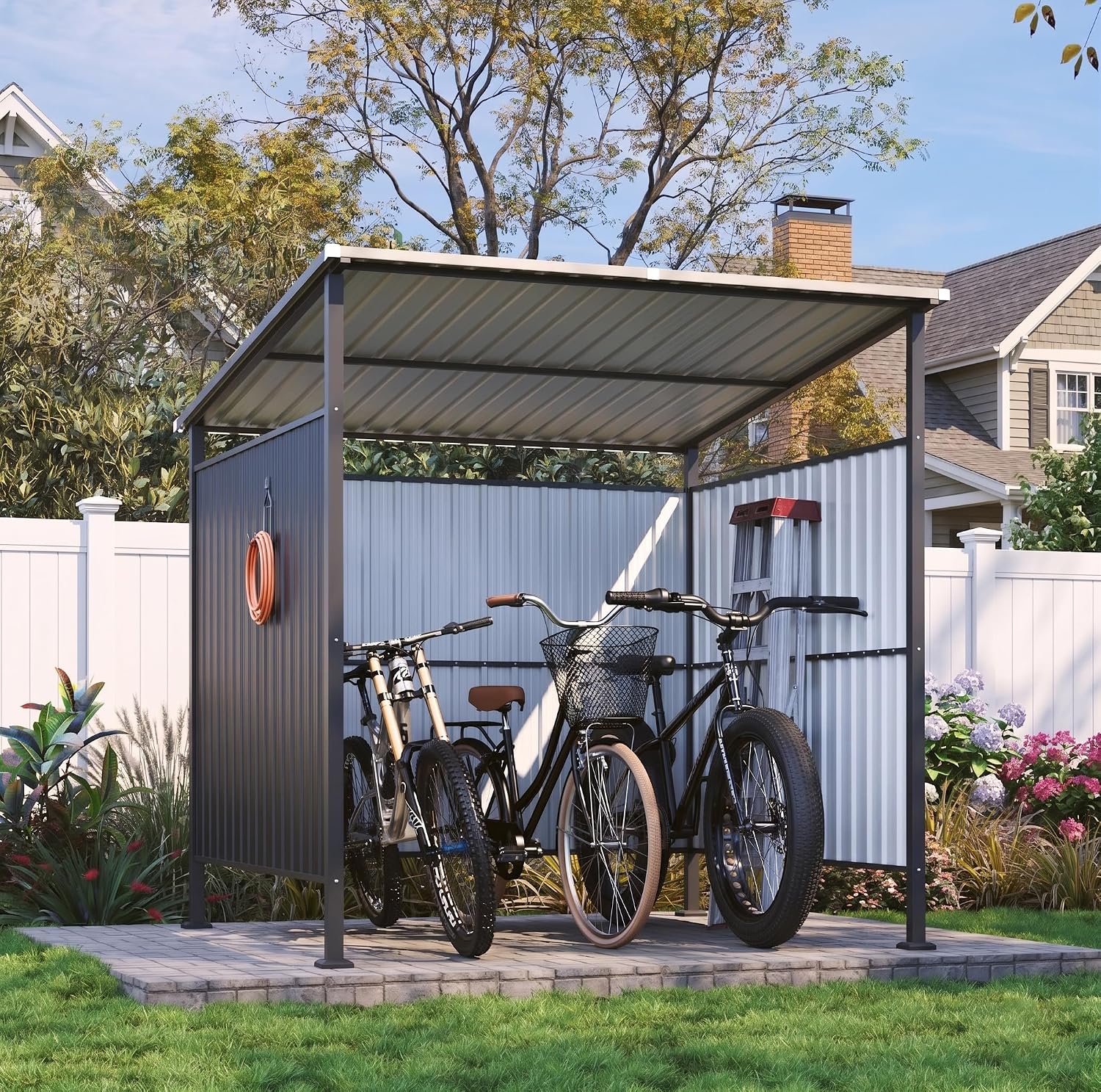 Aoxun 6x6FT Outdoor Shed Grill Shed - Grill Gazebo for BBQ, Outdoor Gazebo for Pets Pergolas and Gazebos Clearance, Metal Awnings for Patio and Decks