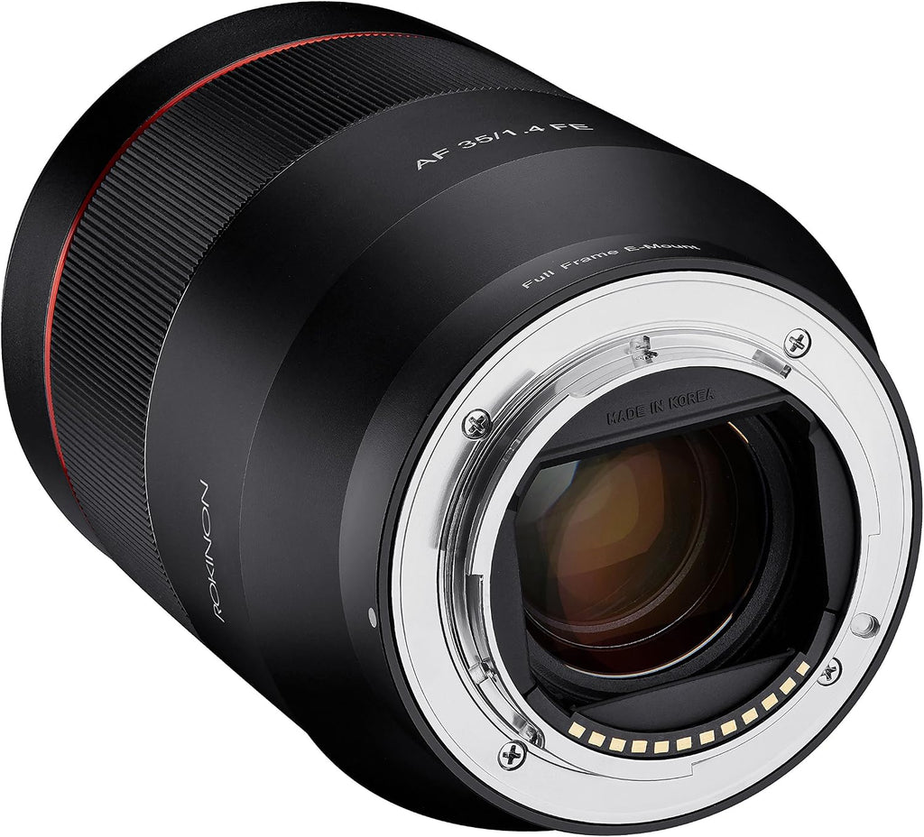 Rokinon AF 35mm f/1.4 Auto Focus Wide Angle Full Frame Lens for Sony FE Mount, Black (IO3514-E)