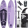 Flypark 11'x34 Inflatable Paddle Boards, Extra Wide SUP for 420lbs/3Adults, Yoga Stand Up Paddle Board, 110L Backpack, 15 D-Rings, Shoulder Strap, US-Fin, 2-Action Pump