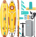 ZLX Inflatable Stand Up Paddle Board, 10'6' SUP Non-Slip Stable Deck Pad, Unique Center Fin, Premium Accessories, Paddleboard for Adults, Beginners, All Skill Levels