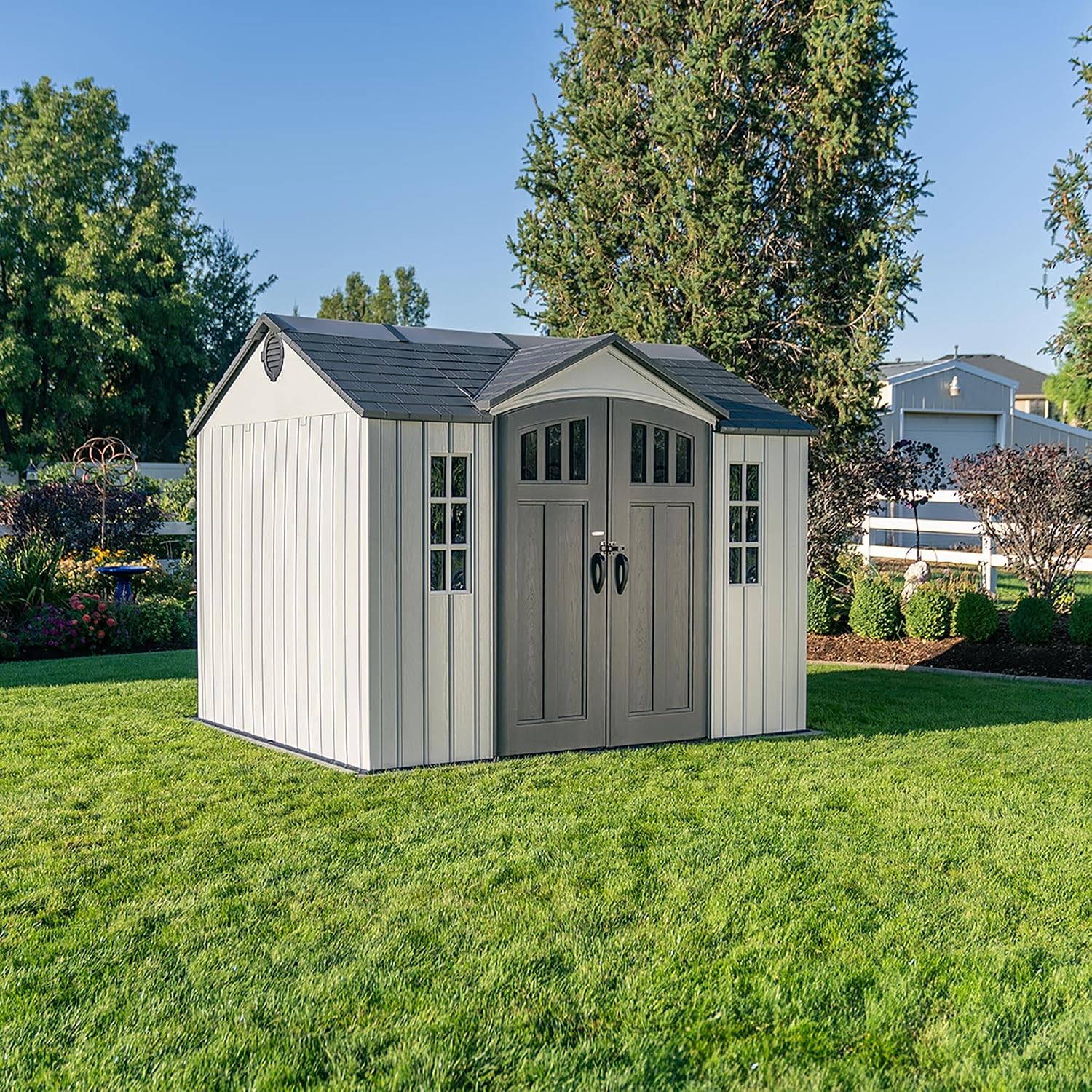 Lifetime Outdoor Storage Shed, 10 x 8 Foot, Gray