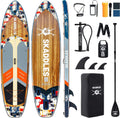 11' Inflatable Stand Up Paddle Board – Extra Wide SUP for Adults & Kids of All Skill Levels, Stable Paddleboard with Pump, Fins, Backpack, Accessories & Waterproof Phone Pouch