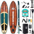 11' Inflatable Stand Up Paddle Board – Extra Wide SUP for Adults & Kids of All Skill Levels, Stable Paddleboard with Pump, Fins, Backpack, Accessories & Waterproof Phone Pouch
