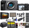 Sony FX30 Cinema Line Camera Body (ILME-FX30B) – 26MP APS-C Sensor | 4K Super 35 Recording | 4K Monitor, 2 x 64GB SF-G Tough Card, Pro Mic, Bag, 3 x NP-FZ100 Compatible Battery and More