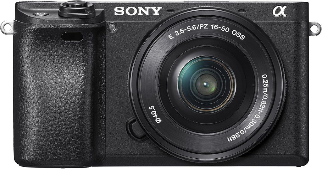 Sony Alpha a6300 Mirrorless Camera Interchangeable Lens Digital Camera with 16-50mm Power Zoom Lens - E Mount Compatible - Black (Renewed)