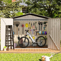 6' x 4' Outdoor Metal Storage Shed, Outdoor Metal Shed, All-Weather Resistant Steel Garden Shed with Double Lockable Door, Waterproof Garden Tool Storage Shed for Patio, Backyard, Lawn